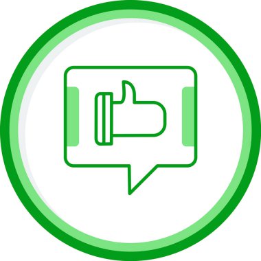 Başparmağını kaldır. Web simgesi basit illüstrasyon 