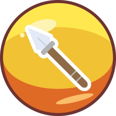 Mızrak simgesi vektör illüstrasyonu