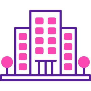 Office Building web simgesi, vektör illüstrasyonu