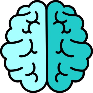 Beyin. Web simgesi basit illüstrasyon 