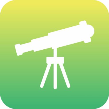 Teleskop. Web simgesi basit illüstrasyon