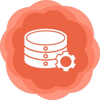 veritabanı. Web simgesi basit illüstrasyon 