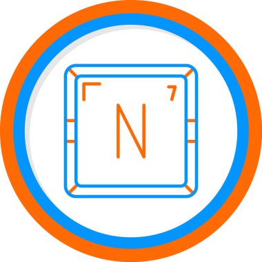Nitrojen modern simgesinin vektör çizimi                      