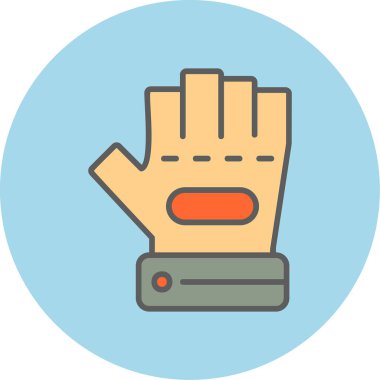 Eldiven simgesi, vektör illüstrasyonu basit tasarım