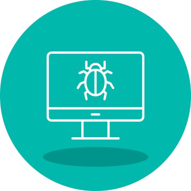 bilgisayar ekranı simgesi, vektör illüstrasyonu basit tasarım