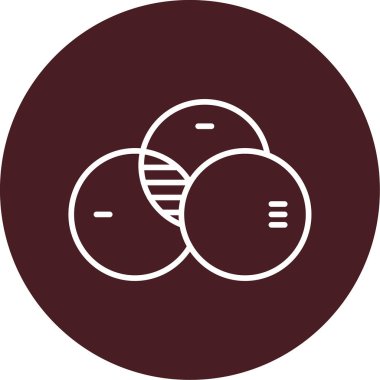 Venn Diyagram Web simgesi vektör çizimi
