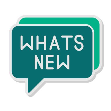 Yeni metin web simgesi, vektör illüstrasyonlu konuşma balonu