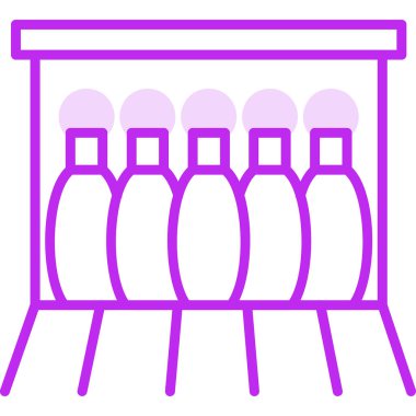 Bowling Salonu modern simgesinin vektör illüstrasyonu            