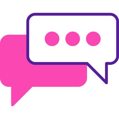 Sohbet baloncukları simgesi, vektör illüstrasyonu basit tasarım