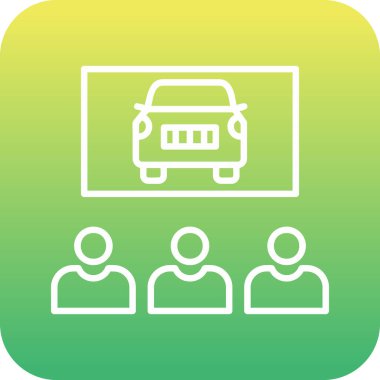 Sınıf Sürücü Web simgesi vektör çizimi