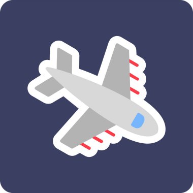  Uçak. Web simgesi basit illüstrasyon