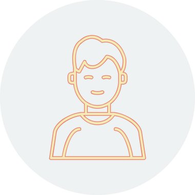 İnsan avatar web simgesi basit illüstrasyon 