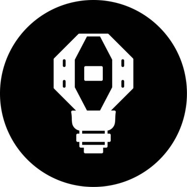 Ampul simgesi, basit vektör illüstrasyonu 