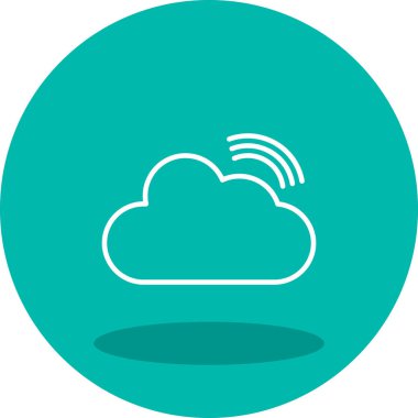 Rss Bulut simgesi, vektör illüstrasyonu basit tasarım