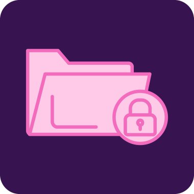 Dizin kilidi simgesi, basit illüstrasyon