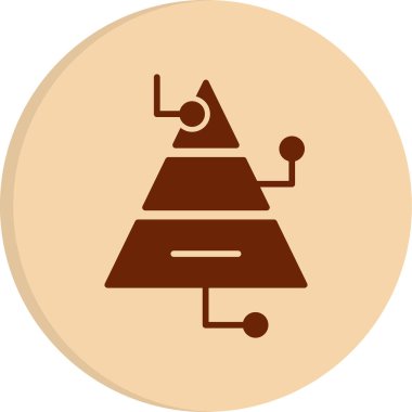 Piramit Grafik simgesi, vektör illüstrasyonu basit tasarım