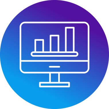 Analiz web simgesi, vektör illüstrasyonu