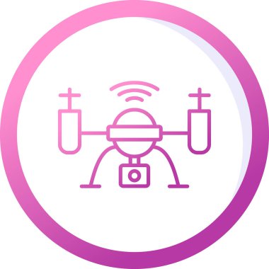 Drone simgesi vektör illüstrasyon tasarımı