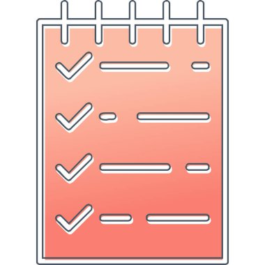 Kontrol listesi. Web simgesi basit illüstrasyon 