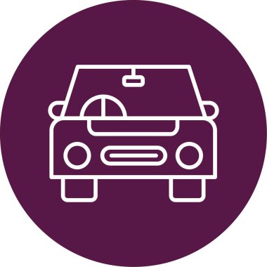 araba web simgesi basit illüstrasyon 