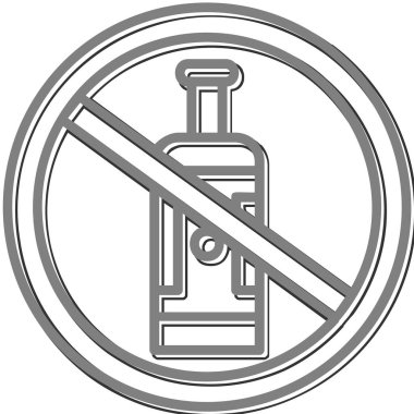 Alkol işareti simgesi çizimi yok