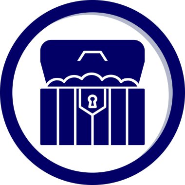 hazine sandığı simge vektör çizim 