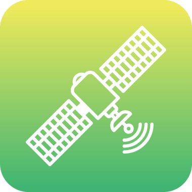 Uydu. Web simgesi basit illüstrasyon 