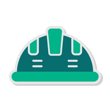 Kask simgesi vektör illüstrasyonu 