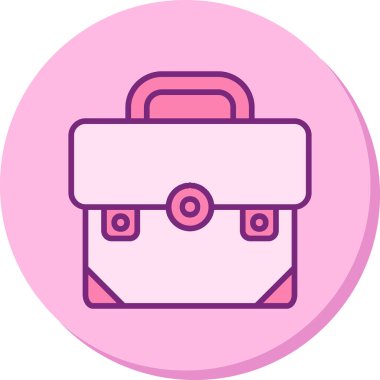 Bavul. Web simgesi basit illüstrasyon 