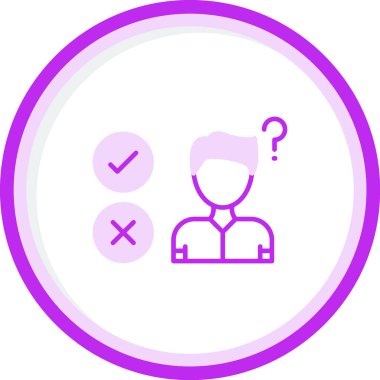 Quiz web simgesi vektör illüstrasyonu