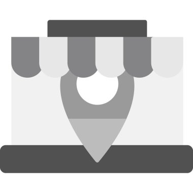 Pazar simgesinin vektör illüstrasyonu 