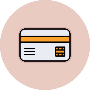 Kredi Kartı. Web simgesi basit illüstrasyon 