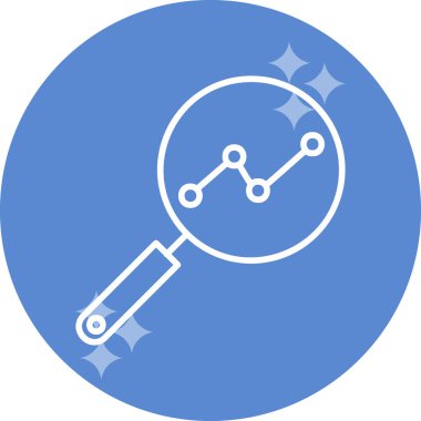 Analitik Araştırma. Web simgesi basit illüstrasyon             