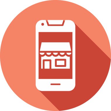 Akıllı telefon web simgesi, vektör illüstrasyonunda çevrimiçi rezervasyon