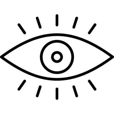 Vision basit simgesi, vektör illüstrasyonu