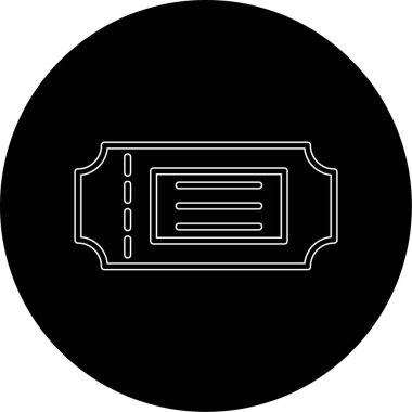 Bilet web simgesi, vektör çizim