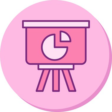 Pasta çizelgesi simgesi, vektör illüstrasyonu 