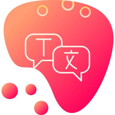 Çevirmen konuşma baloncukları. vektör illüstrasyonu