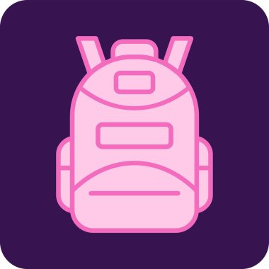 Sırt çantası. Web simgesi basit illüstrasyon