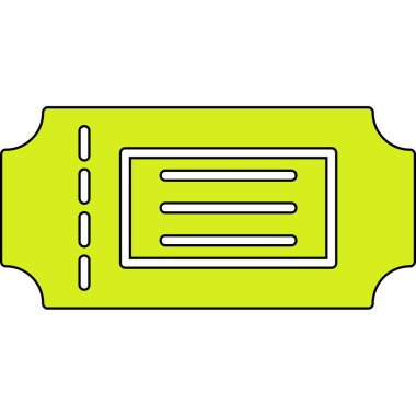 Bilet web simgesi, vektör çizim