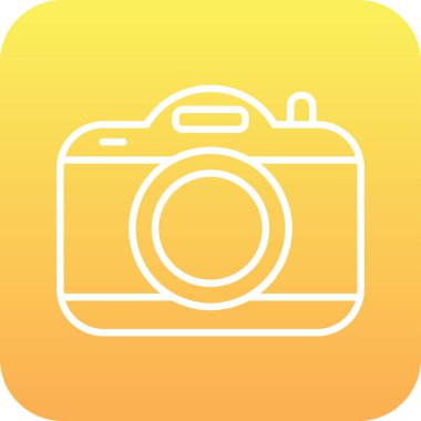 kamera simgesi, vektör illüstrasyonu basit tasarım