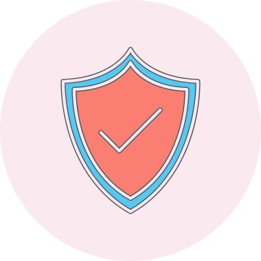 kalkan simgesi web basit illüstrasyon