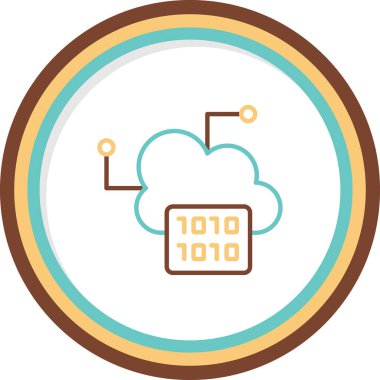 Büyük Veri vektör simgesi, basit illüstrasyon                  