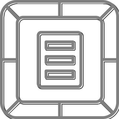 Web sitesi menü simgesi, vektör illüstrasyonu basit tasarım