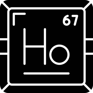 Holmium modern simgesinin vektör illüstrasyonu                      