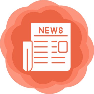 Haber Kağıdı Web simgesi, vektör illüstrasyonu