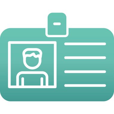 Kimlik kartı web simgesi, vektör illüstrasyonu