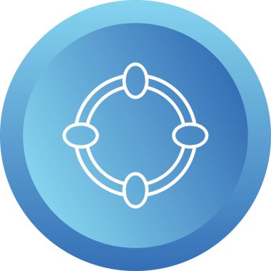 Oval Web simgesi basit illüstrasyon