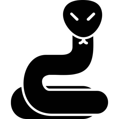 Yılan. Web simgesi basit illüstrasyon