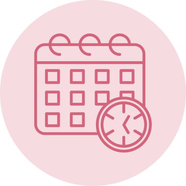 Zamanlama simgesi, vektör illüstrasyonu